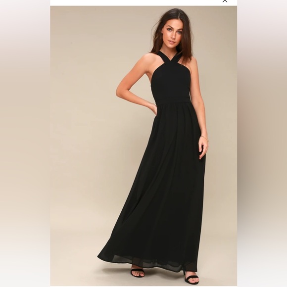 Lulus Black Maxi Dress - Picture 1 of 4